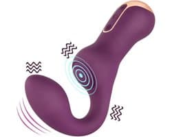 Lovemytoy® 2-in-1 G-Spot & Clitoris Vibrator – 10 Vibratiestanden – Fluisterstil – Waterdicht – Oplaadbaar – Seksspeeltje voor Vrouwen