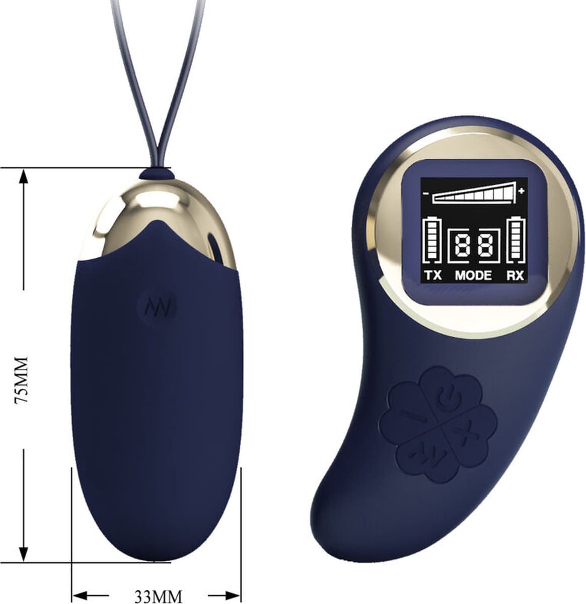 PRETTY LOVE - MINA VIBRATING EGG REMOTE CONTROL BLUE | VIBREREND EI | VIBRATOR | SEKSSPEELTJES | VIBRATOR VOOR VROUWEN — afbeelding 1