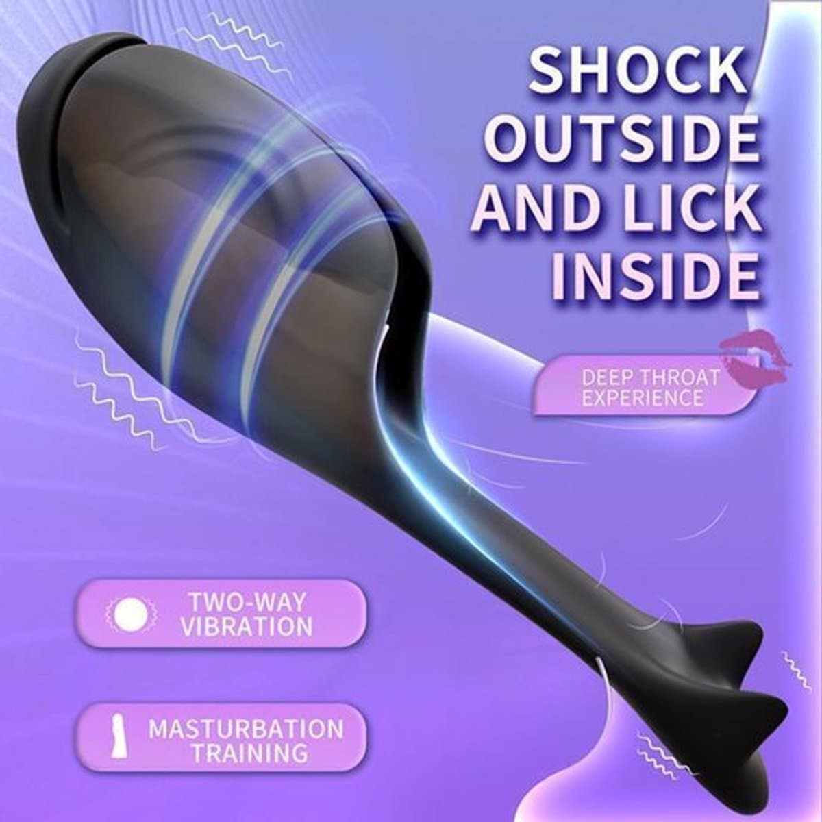Penis-eikel-trainer-massageapparaat-oralsex-seksmachine-vibrator-vertraging-mannelijke-masturbator — afbeelding 1