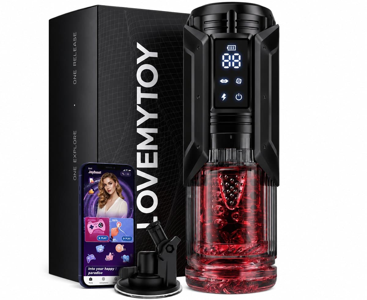 Vera Masturbator voor Man - Met App Control & AI Lover - Blowjob Simulator - Penispomp - 343 Verschillende Modi - Automatisch - USB-C Oplaadbaar - Pocket Pussy - Zwart — afbeelding 1