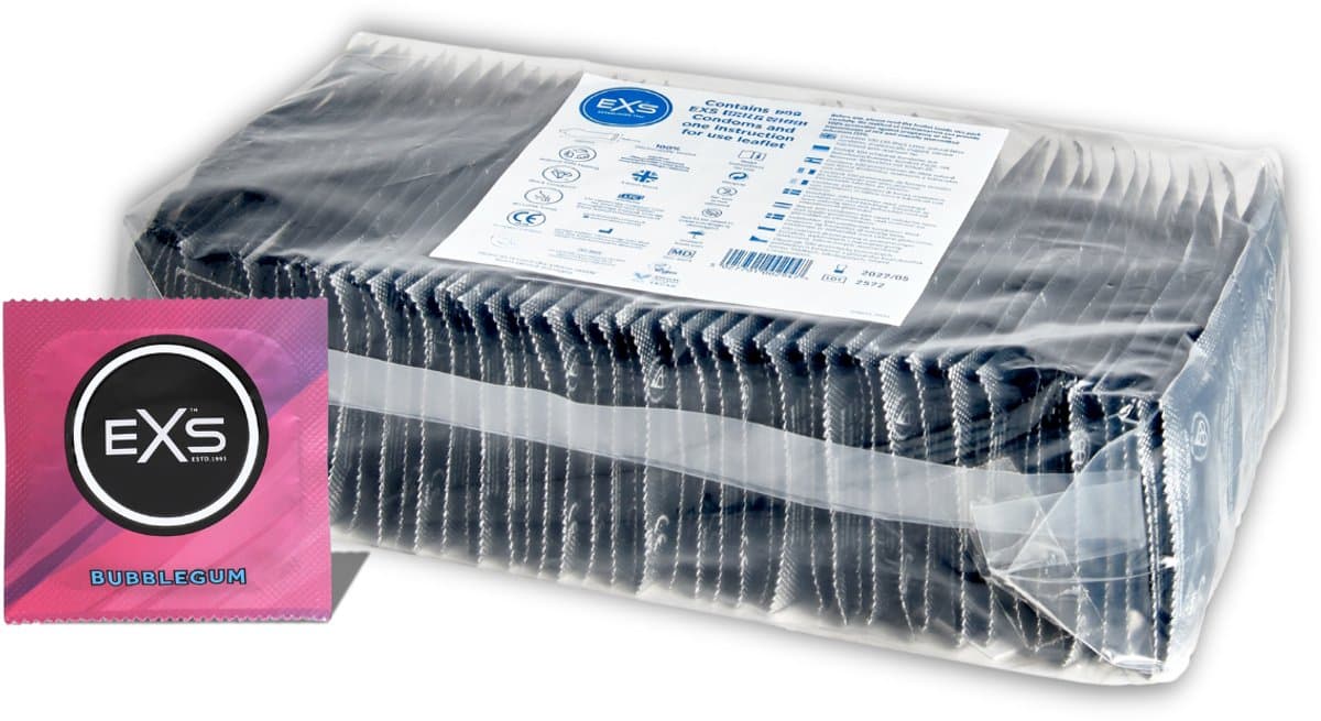 Exs Bubblegum - 100 condooms met Bubblegum smaak & geur — afbeelding 1