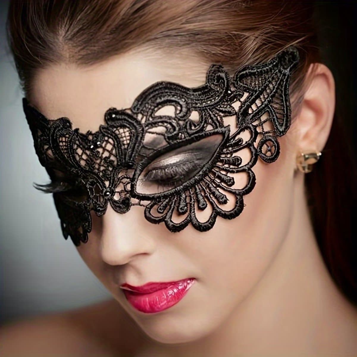 Quick Relief Erotic Mask™ - Erotisch Masker - Venetiaans Masker - Masquerade Masker - Gemaskerd Bal - Galamasker - Zwart — afbeelding 1
