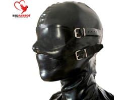 Extreme sex masker LATEX BDSM | Seks masker | Riemen | 3 functies | Verstelbaar | Zeer goede kwaliteit