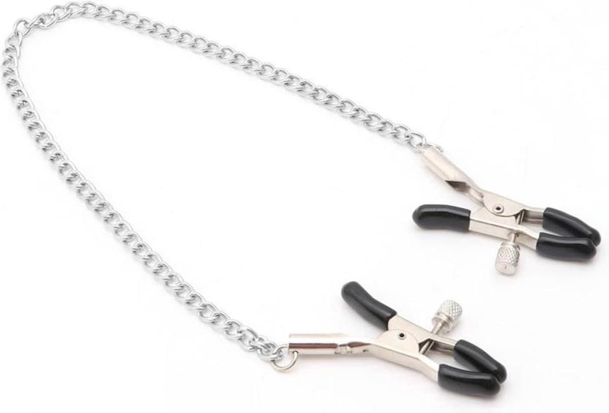 New Age Devi - "Verwen je tepels: Tepelklemmen met Ketting, ca. 32cm!" — afbeelding 1