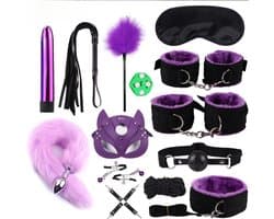 BDSM sex set - Paars - 14 stuks - Sex toys - Erotisch spel - Sex set - Rollespel - Sex toys voor koppels