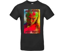 Persoonlijk T-shirt - Ontwerp zelf met foto en tekst - aan beide zijden gepersonaliseerd