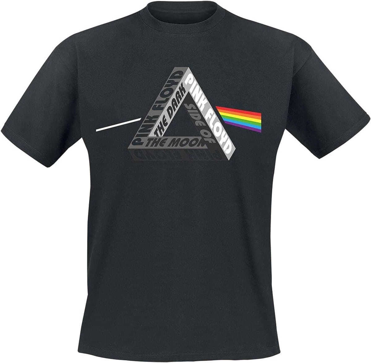 Zwart T-shirt met Escher Print voor Heren - Officiële Band Merchandise — afbeelding 1