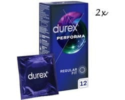Durex Condooms - Performa - Extended Pleasure - 24 Stuks (2x12 stuks) - Discreet Verzonden - Met Kwantumkorting
