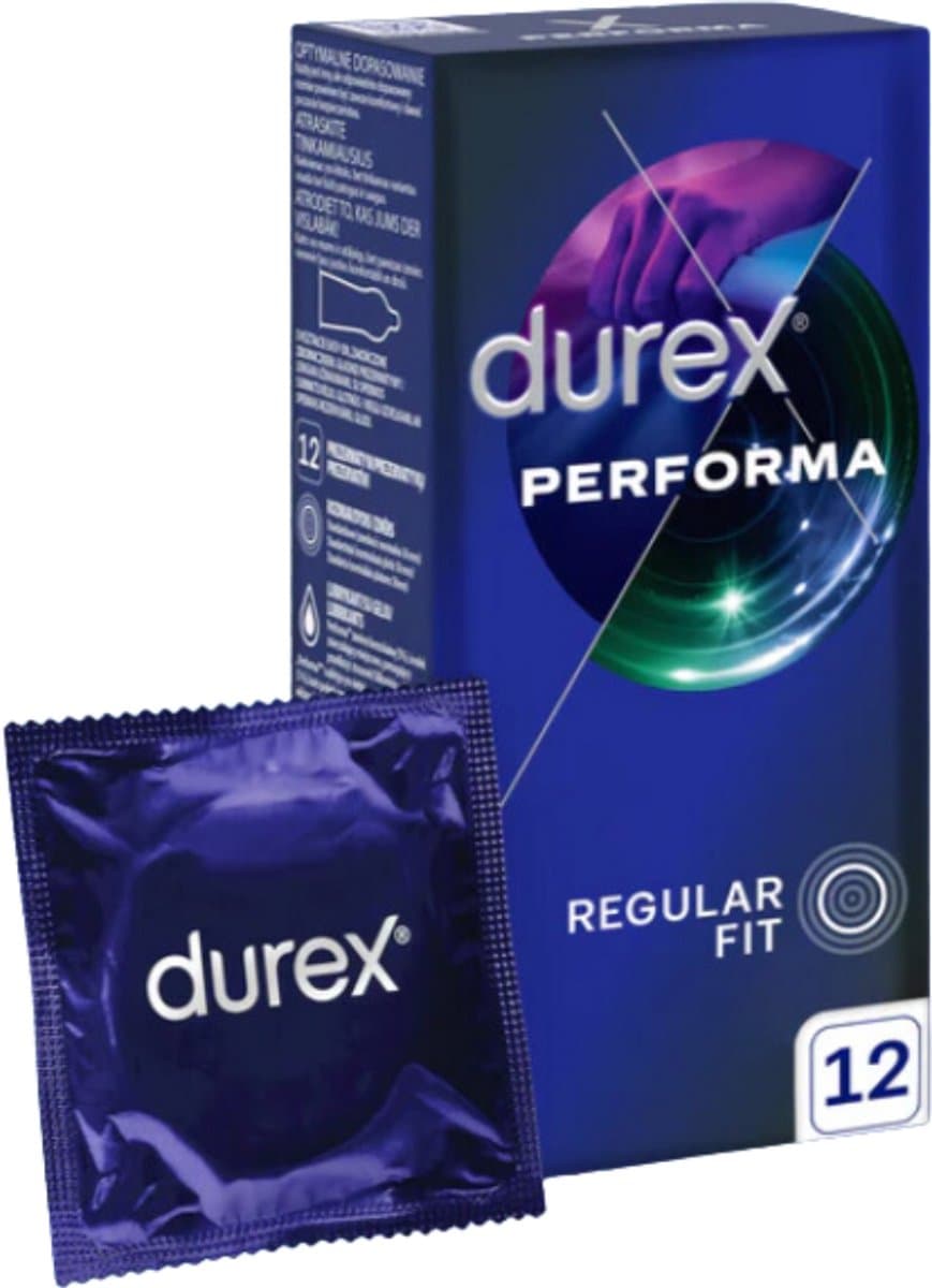 Durex Condooms - Performa - Extended Pleasure - 12 Stuks - Discreet Verzonden - Met Kwantumkorting — afbeelding 1