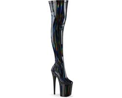 Pleaser - FLAMINGO3000HWR Plateau Overknee Laarzen - US 6 - 36 Shoes - Zwart