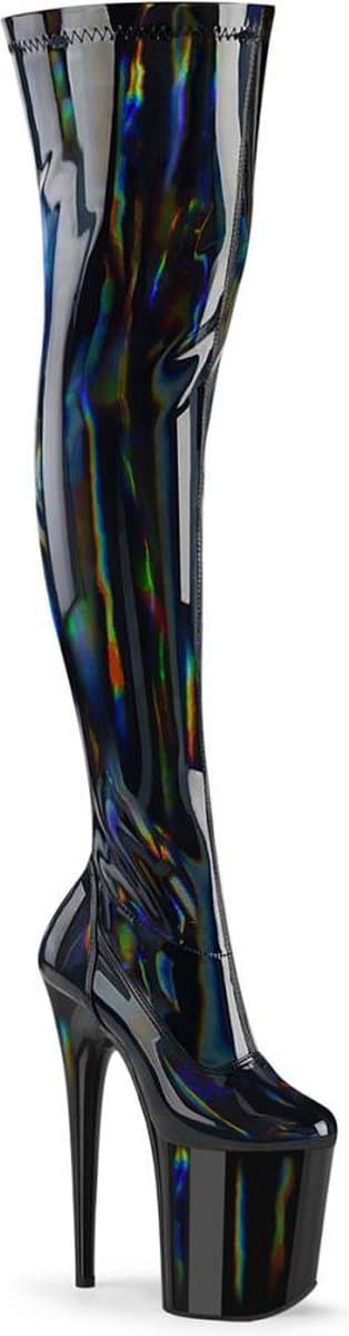 Pleaser - FLAMINGO3000HWR Plateau Overknee Laarzen - US 6 - 36 Shoes - Zwart — afbeelding 1