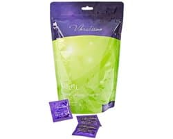 VIBRATISSIMO condooms Nature 100-pack | Premium box extra vochtig | dunne wanddikte & natuurkleurig | Anticonceptie mannen | b=53 mm