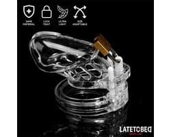 LATETOBED BDSM LINE Chastity Penis Cage Short Clear - Transparante Korte Peniskooi - Kuisheidskooi Kort