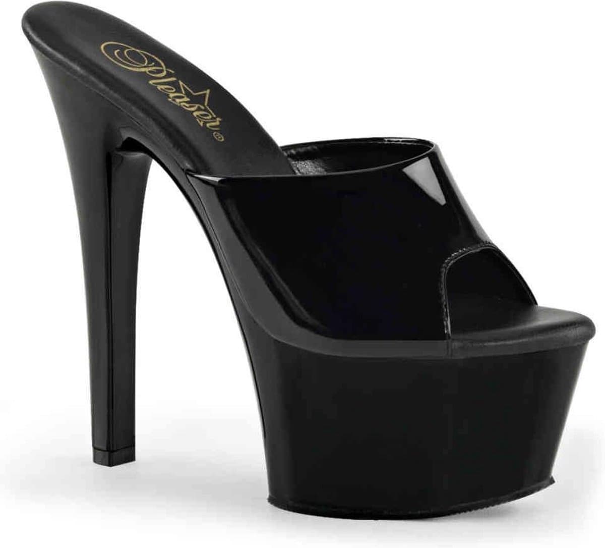Pleaser - ASPIRE-601 Muiltjes - Paaldans schoenen - 45 Shoes - Zwart — afbeelding 1
