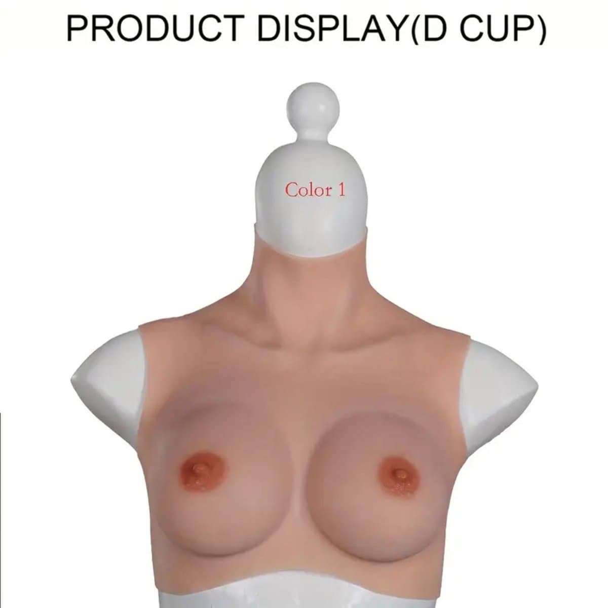 Siliconen Borsten-Nep borsten- D cup- 100% Siliconen- 2550 gram- Cosplay- Travestie-Transgender-Crossdresser-Breastplate — afbeelding 1