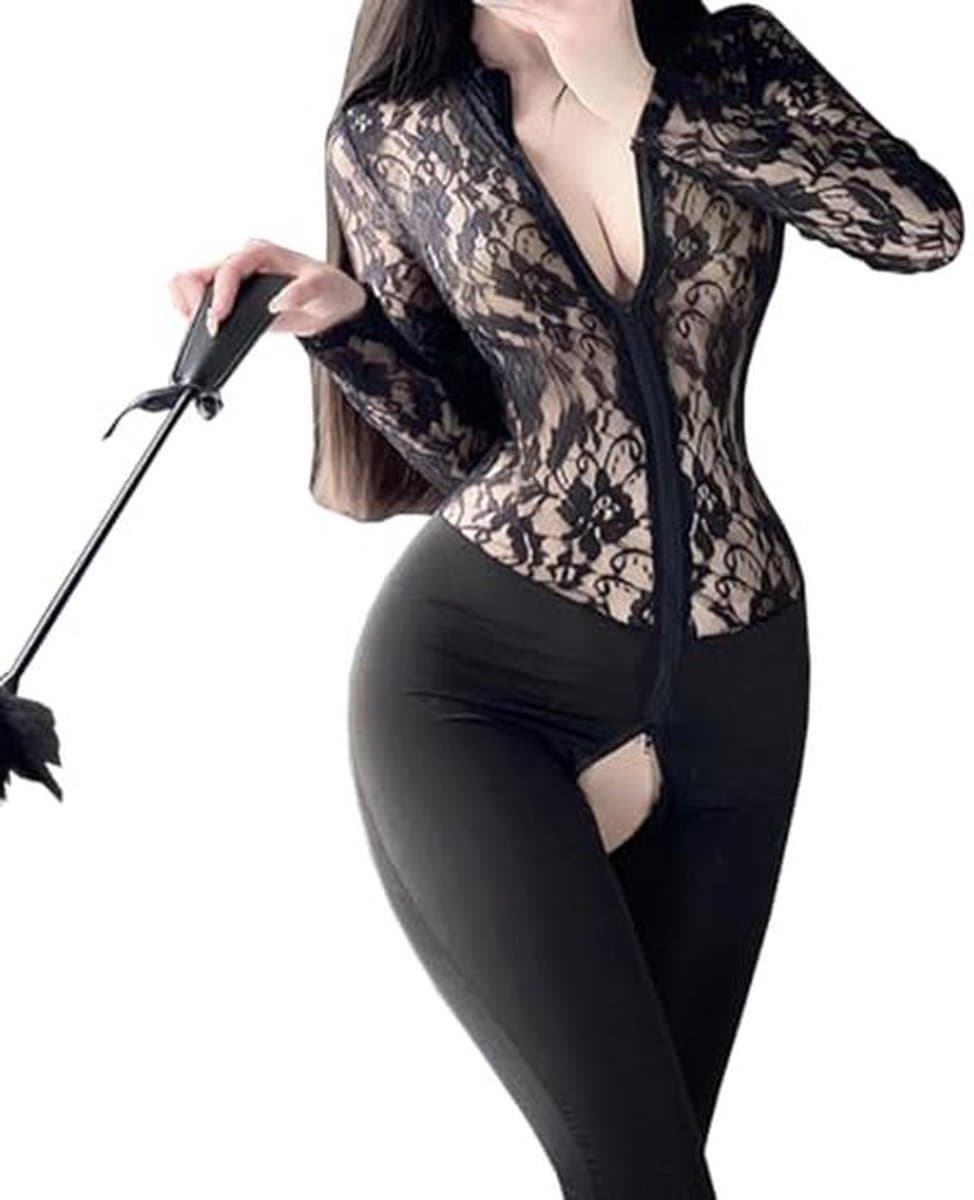 Lace Jumpsuit voor Vrouwen - Sexy Cosplay Catsuit voor Halloween en Feesten — afbeelding 1