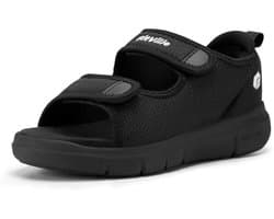 FitVille Wide Open Diabetic Sandals Men Orthopedic Shoes with Velcro Adjustable Bandage Shoes