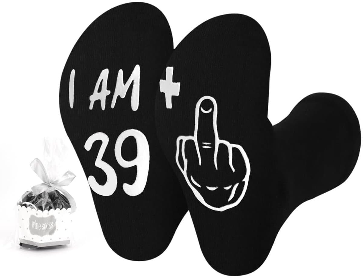 NTHProducts - Grappige Verjaardagssokken - Origineel Cadeau - Slippersokken - Perfect voor Mannen en Vrouwen - 40 Jaar en Ouder - Verjaardagscadeaus — afbeelding 1