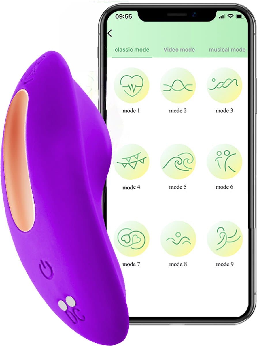 Cupitoys® Draagbare vibrator met app - Paars - 9 standen - Vibrators voor vrouwen en mannen - Sex toys voor vrouwen en mannen — afbeelding 1