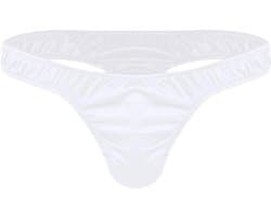 Agoky Heren Slips Bikini Slips Mannen Satijn Tanga Sexy String T-Back Lage Tailleband Slipje Erotisch Ondergoed M L XL
