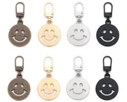 Ritssluitingtrekker Afneembaar - Set van 8 - Smiley-gezicht - Duurzaam - Kledingaccessoires - Kleurrijk ontwerp - Ritsschuiver