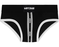 Barcode Berlin Mesh Brief Sicile Black-White - MAAT XL - Erotisch Heren Ondergoed - Slip voor Man - Sexy mannen Slip