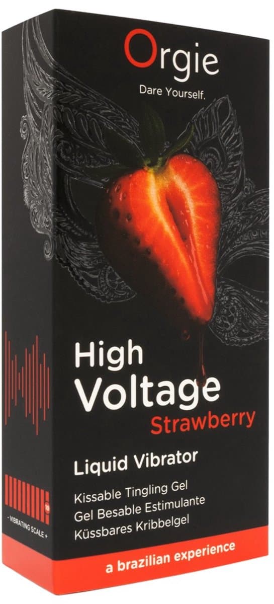 Orgie - High Voltage Strawberry Liquid Vibrator – Stimulerende Gel met Aardbeiensmaak — afbeelding 1