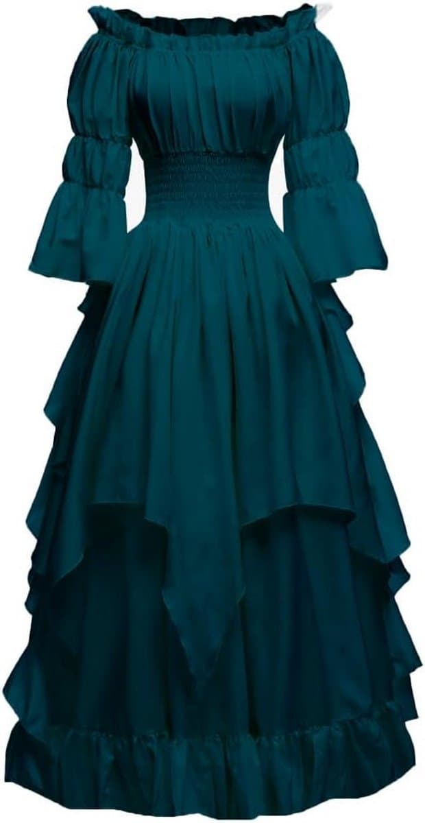 Gothic Heksenjurk Middeleeuwse Renaissance Kostuum Victoriaanse Stijl voor Dames — afbeelding 1