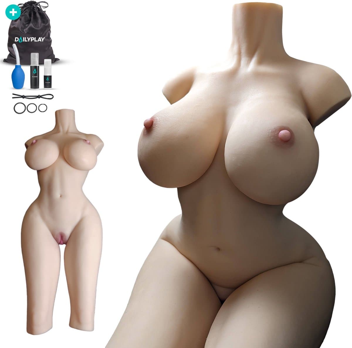 Dailyplay Levensechte Sekspop voor Mannen – TPE Sexpop - 17kg - 81cm - Pocket Pussy - Sex Toys Man - Masturbator – Kunstvagina - Real Doll — afbeelding 1