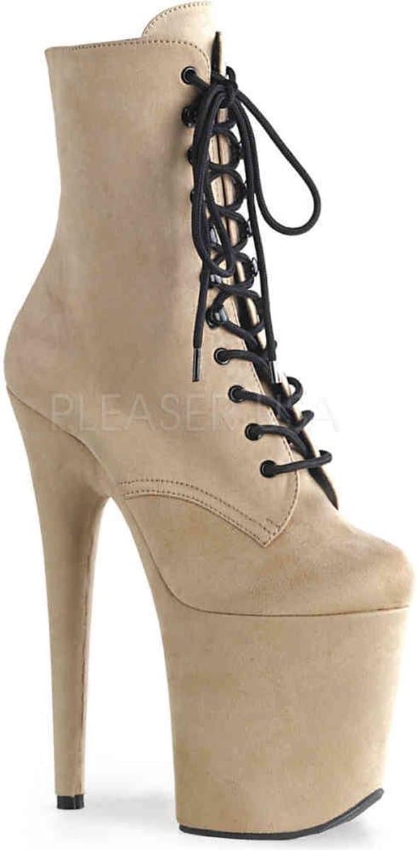 FLAMINGO-1020FS (EU 42,5 = US 12) 8 Heel, 4 PF Lace-Up Ankle Boot, Side Zip — afbeelding 1