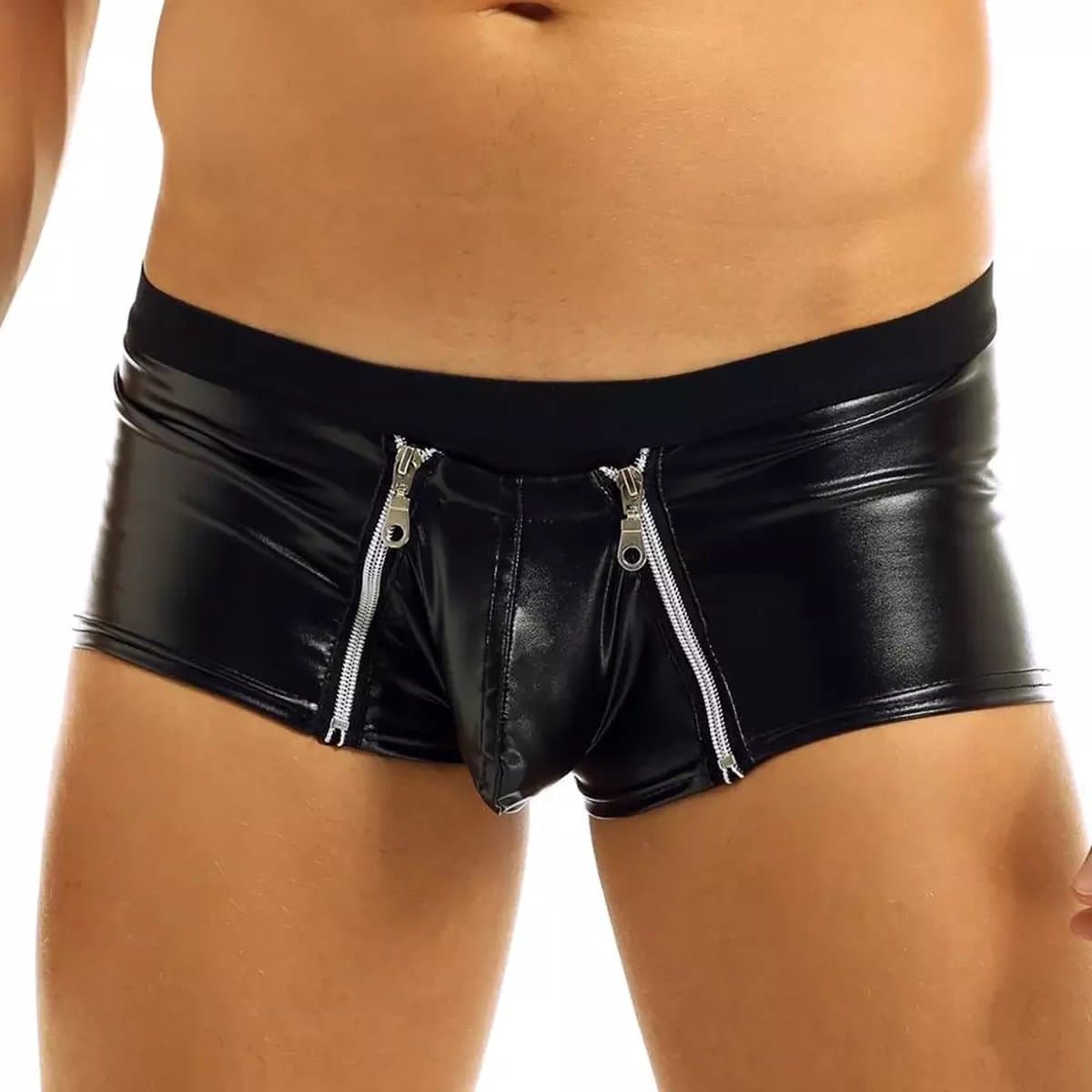 Boxer-Latex-Mannen-Rits-Sexy-Heren-Gay-Strak-Opwindend-Erotisch — afbeelding 1