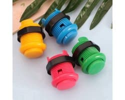 8 stuks drukknop compatibel met arcade machine games veelkleurige videogames knop games vervangende accessoires 4 kleuren