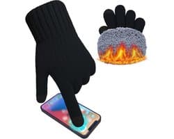 Handschoenen Mannen Wol Fleece Gevoerde Thermische Handschoenen Touch Screen Warm Gebreide Handschoenen Gift voor Running Ski Outdoor