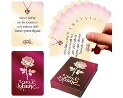 Vragenkaarten voor koppels - Gespreksstarter kaarten - Verdieping relatie - 50 romantische vragen - 50 kaarten - Multicolor