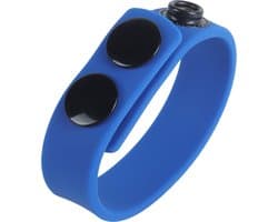 Banoch | Cockring verstelbaar met drukknopen | blauw siliconen | max Ø 5 cm | penisring