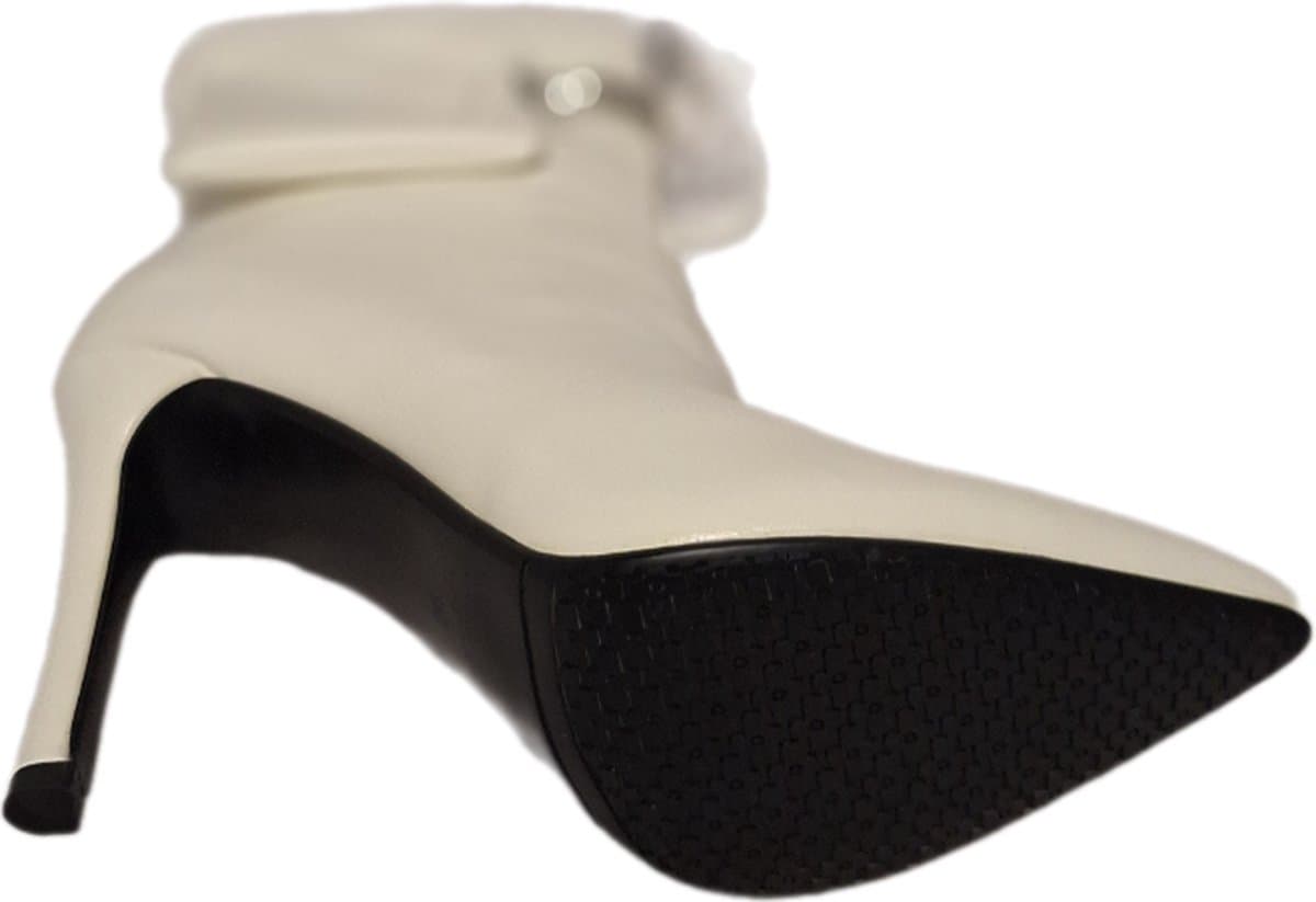 RUON- HALFHOOG LEDERLOOK LAARSJE-NAALDHAK 8 CM-EXTRA PURSE-39 — afbeelding 1