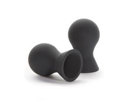 Fifty Shades Nipple Suckers - Siliconen Tepelzuigers - Zwart