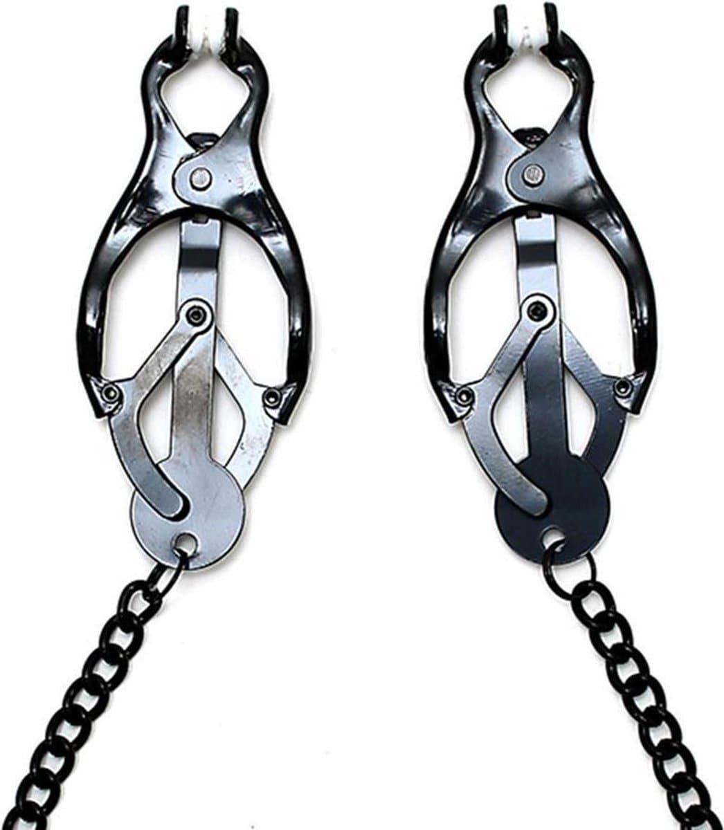 Rimba - Japanse Clover Tepelklemmen Met Ketting - Zwart — afbeelding 1