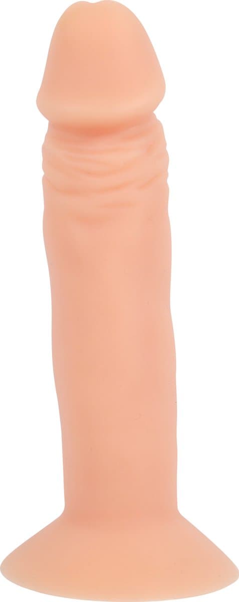 Banoch Dildo 20 cm – Rechte Beige Siliconen Dildo met Zuignap – Extra Large – Ø 3.5 cm – Realistisch & Flexibel — afbeelding 1