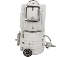Banoch | handboeien van pu leer gevoerd - wit - bondage