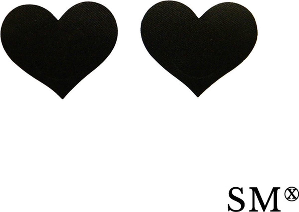 Nipple Sticker Black - Tepel Plakker Zwarte hart - Tepelsticker — afbeelding 1