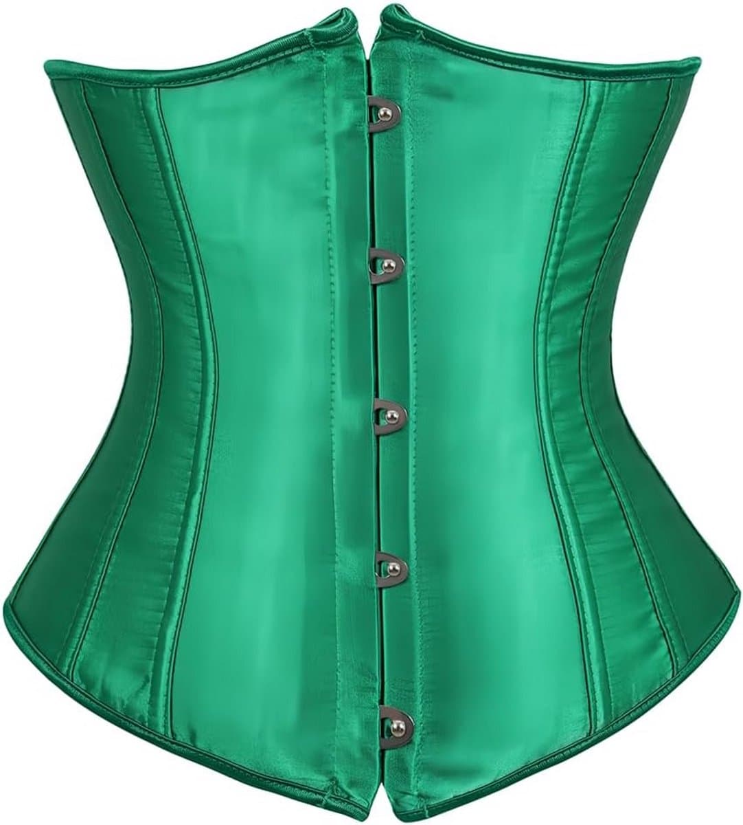 Bustier Korset Taille Cincher Satijn Lace-Up Onderbust – Figuurcorrigerend Figuurvormend Onderkleding — afbeelding 1