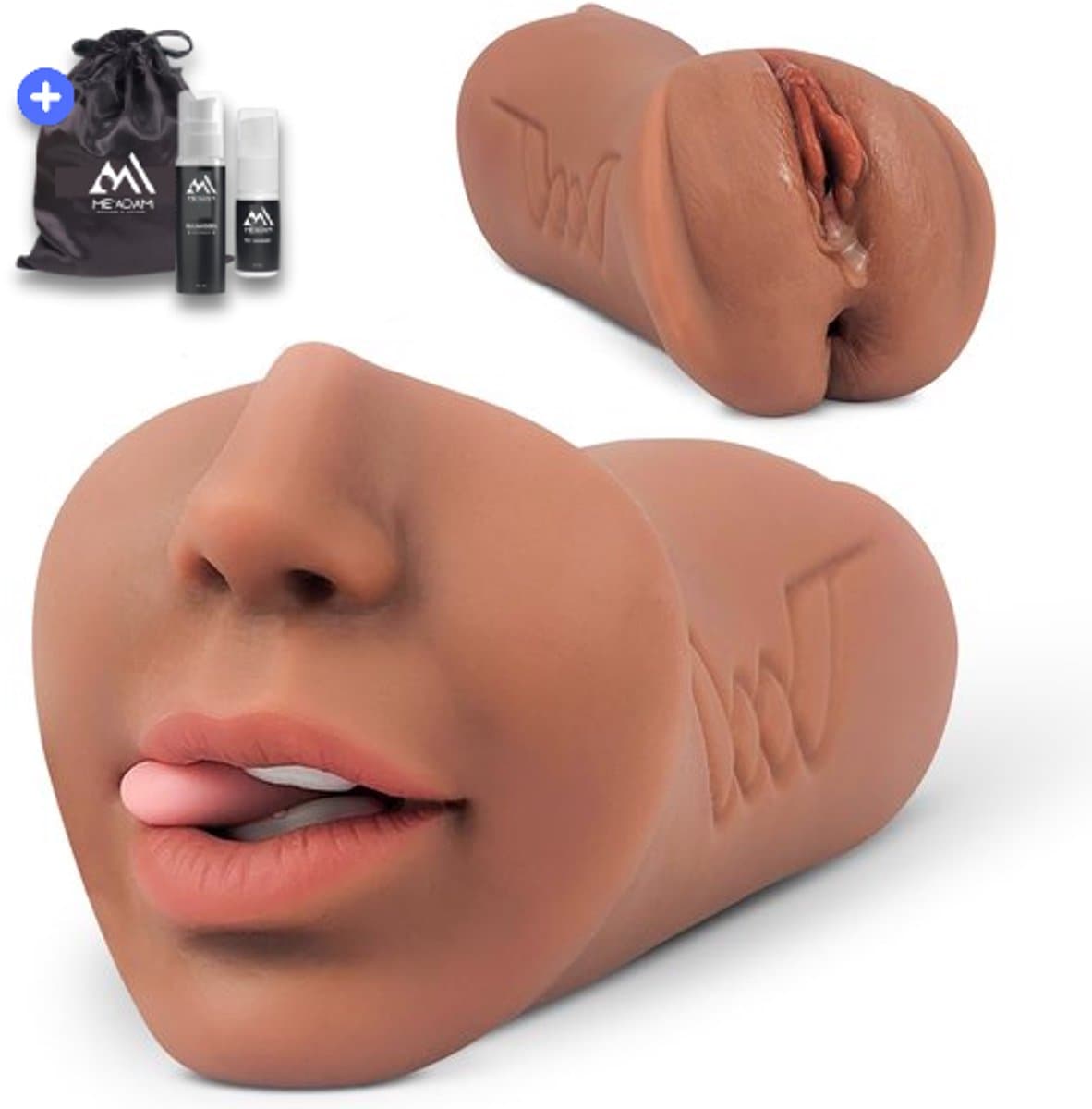 ME'ADAM Melange™ - 3D Realistische Masturbator - Inclusief opbergtas & glijmiddel - 3 in 1 - Vagina, Anus & Mond - Sex toys voor mannen - Realistische vagina - Pocket Pussy - kunstvagina — afbeelding 1