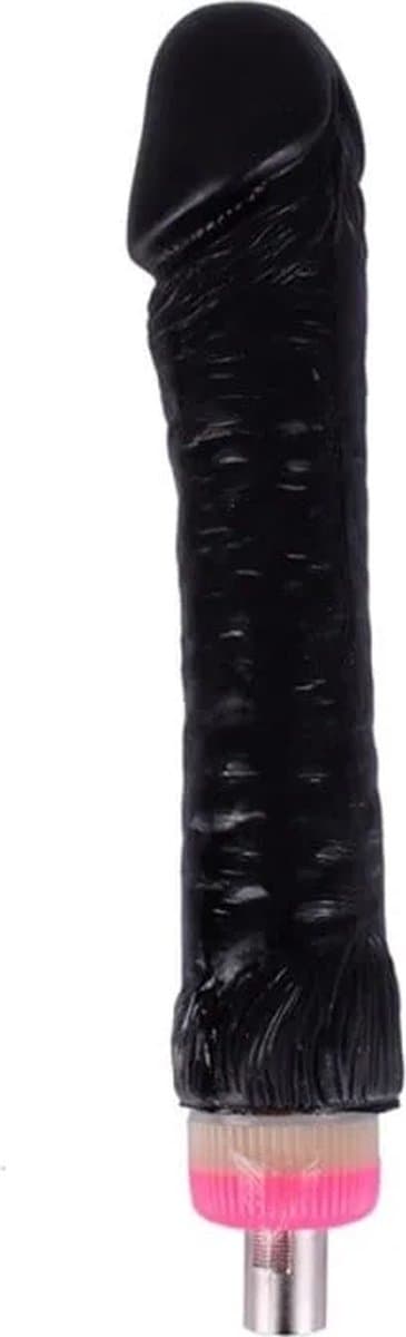 Auxfun Blackzilla Grote Dildo 26 cm – Dildo Opzetstuk voor Basic Seksmachine – 3XLR – Zwart — afbeelding 1