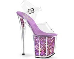 Pleaser - FLAMINGO-800-20 Plateau Laarzen, Paaldans schoenen - Paaldans schoenen - 35 Shoes - Zwart