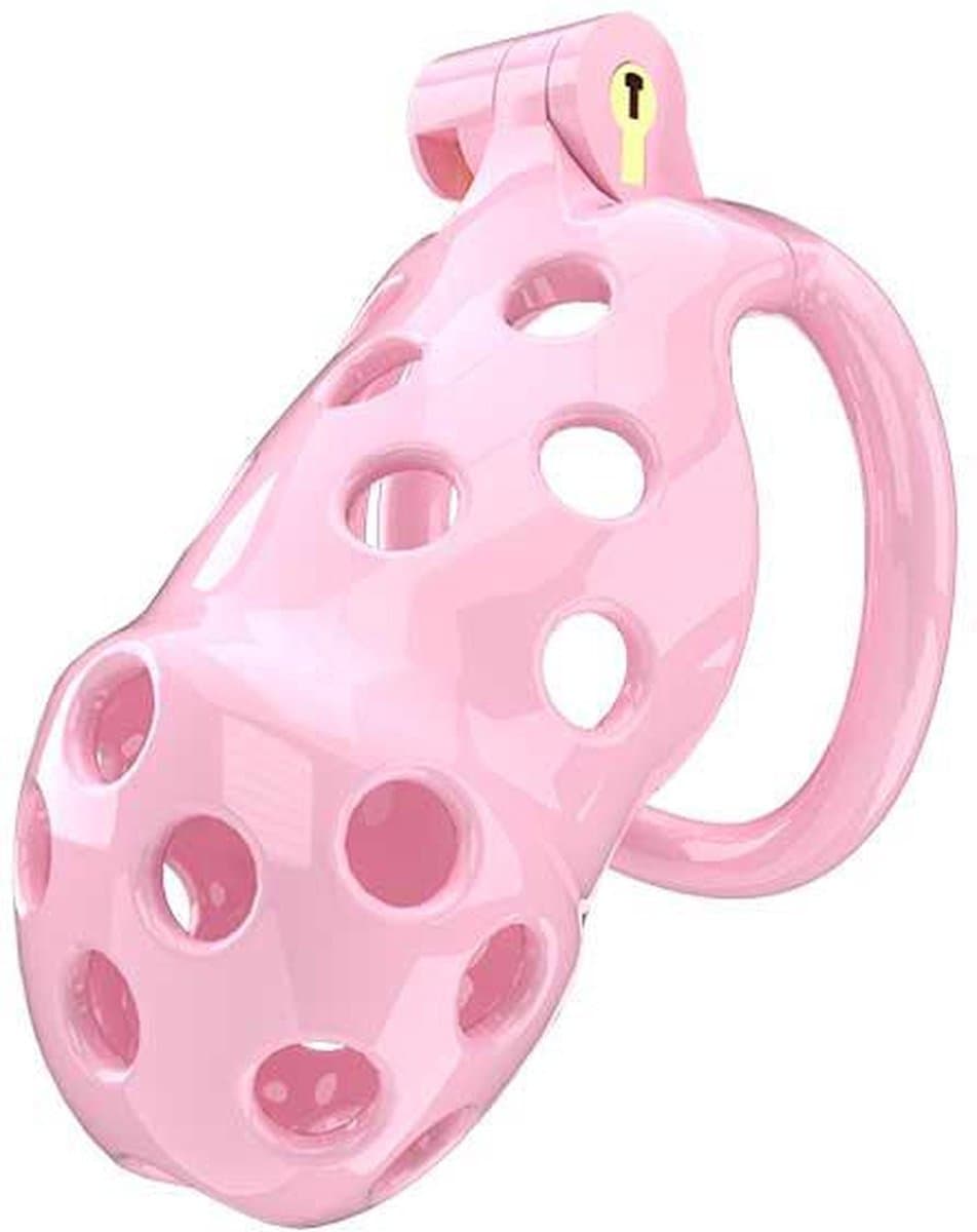 Rimba Toys - P-Cage PC03 - Kunststof Kuisheidskooi - Peniskooi - Chastity - Roze — afbeelding 1