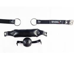 BNDGx® - Mond Gag - Zwart - 2 delig- Seks speeltje - Mond dicht seks speeltje rond bal mond strap masker bdsm fetish