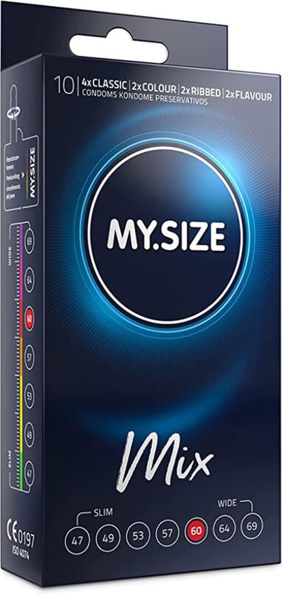 MY.SIZE Mix 60 mm Condooms - 10 stuks — afbeelding 1