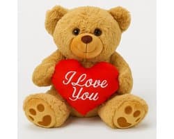 Pluche Dier Cadeau voor Valentijnsdag - Set van 3 Teddyberen met Hart