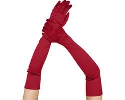Lange dames handschoenen - extra lange satijnen stretch satijnen handschoenen - vintage feest dameshandschoenen - bruidshandschoenen - geschikt voor bruiden bruiloft opera theekransje